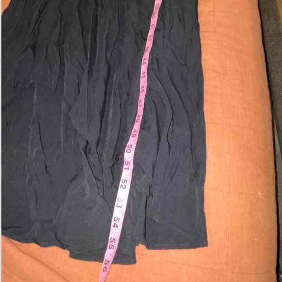 L*Space Colette Dress Waist Cutout Deep V Neck Blouson Sleeve Black Size Medium - Picture 9 of 12